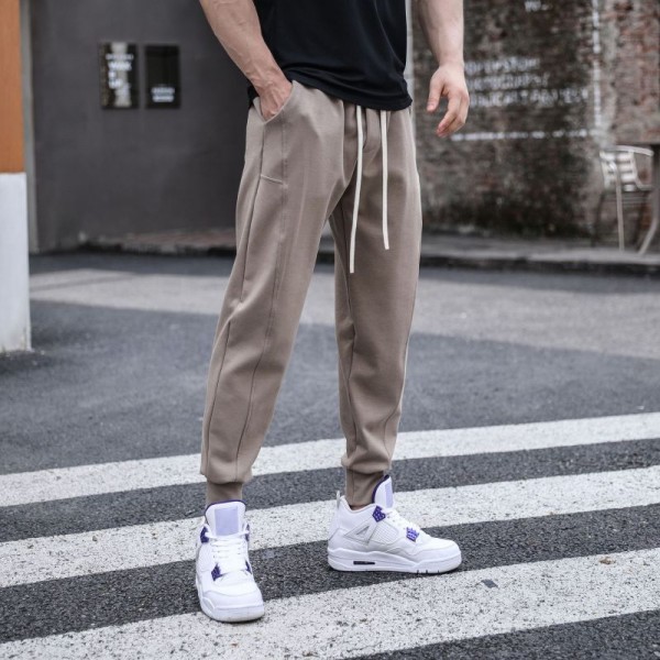 Men Spring Autumn Fashion Casual Basic Versatile Solid Color Jogger Pants