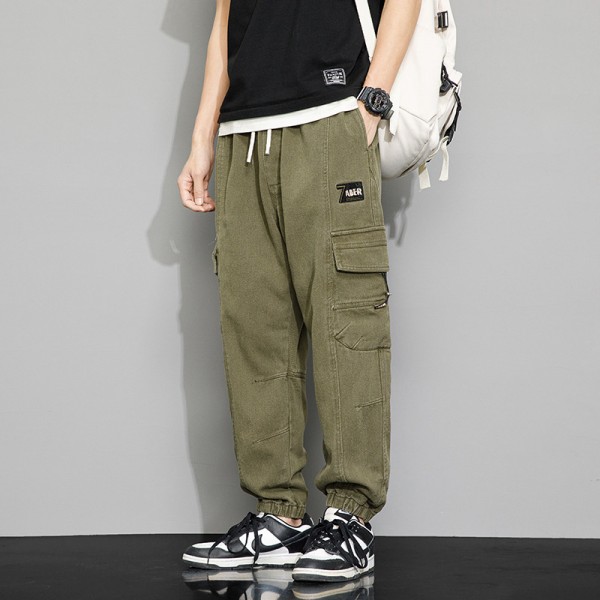 Men Spring Autumn Fashion Casual Loose Plus Size Jogger Cargo Pants